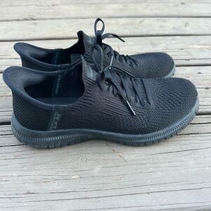 Skechers Divinity Hands Free Slip-in Black Air Cooled Memory Foam Sneakers | 6.5